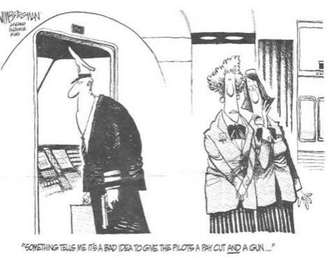 Pilot, pay cut and a gun