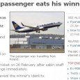 That seems like a measured reaction Angry Ryanair passenger eats his winning scratchcard! Patience Fail!