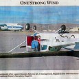 One strong wind The pilot of a Cessna climbs out of his small plane uninjured after a giant Russian Antonov jet, in background, flipped it over with the force of its engines while...