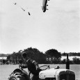Seconds before… This famous picture was taken by Jim Meads and is of English Electric P1B Lightning XG332 (used for test flying by BAC and DeHavilland) being departed by test pilot George...