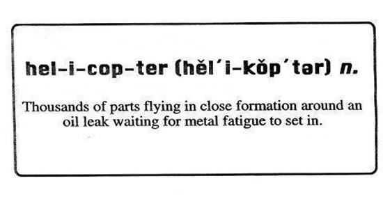 Helicopter dictionary definition