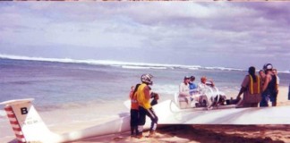 Ahhhh. The sun. The sea air. The palm trees. The glider. The GLIDER??