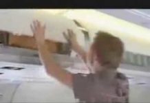 How to close aircraft overhead compartment