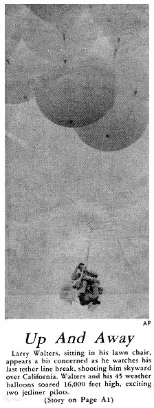 Lawn Chair Pilot - the man who soared to 16,000 Feet with weather balloons