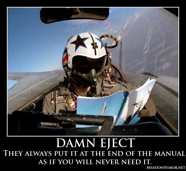 Damn Eject - Aviation Humor