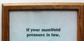 If your manifold pressure is low…