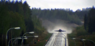 F/A-18 Taking Off From Highway