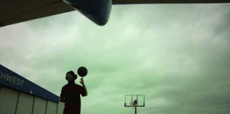 Jet engine basketball shot