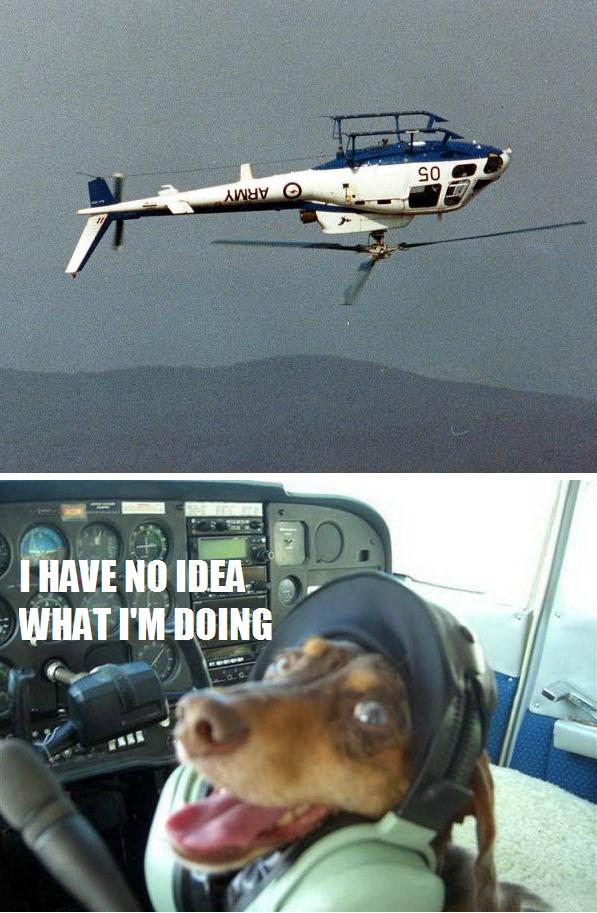 Flying a helicopter