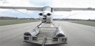 Sea Plane Takes Off From Truck Trailer