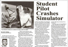 Student Pilot Crashes Simulator