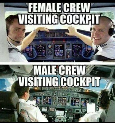 Visiting Cockpit - Aviation Humor