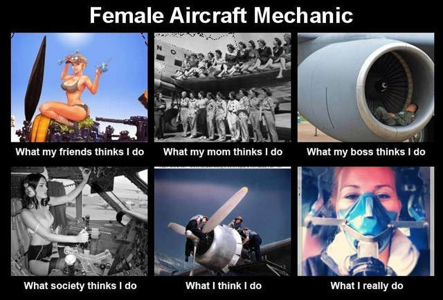 aircraft mechanic what people think i do