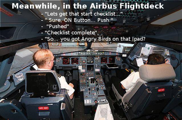 Meanwhile in the Airbus Flightdeck - Aviation Humor