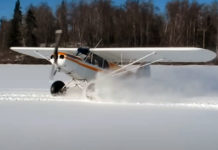 Power sliding an airplane