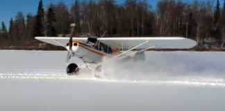 Power sliding an airplane