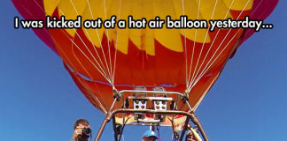 Kicked Out Of A Hot Air Balloon