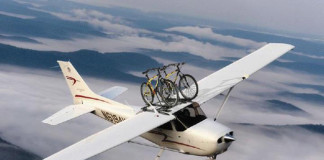 Bike rack for Cessna 172