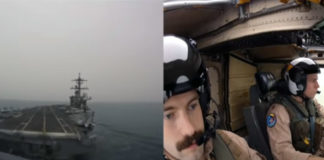 C-2 trap on USS Carl Vinson