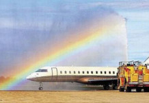 Justin Biebers plane has landed