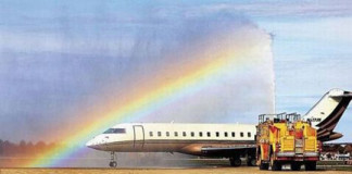Justin Biebers plane has landed