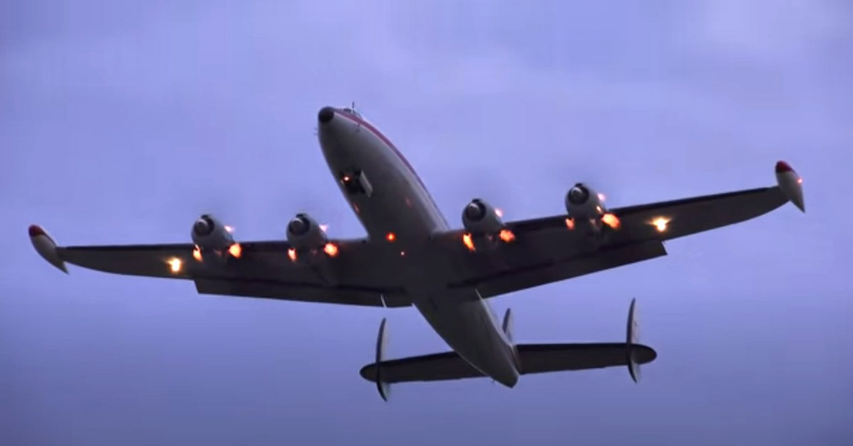 Lockheed Super Constellation - Engine Exhaust Flames - Aviation Humor