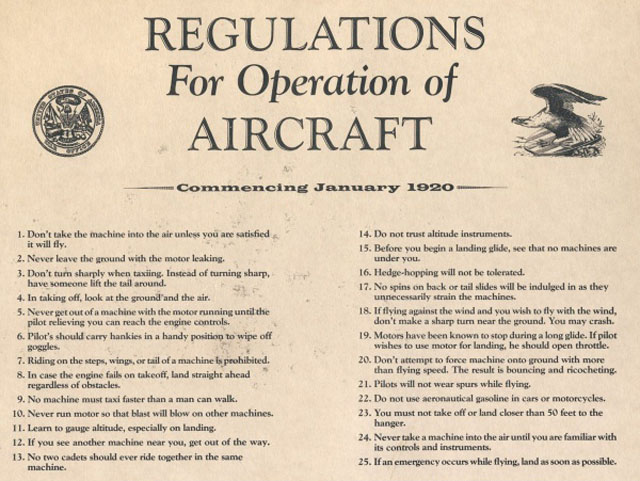 Regulations For The Operation of Aircraft
