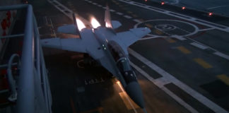 Mig-29K Beautiful Night Carrier Take Off