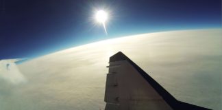 Curvature of the Earth as seen from 60,000 ft