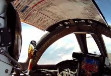 Spectacular footage filmed by the pilot of a U2 spy plane