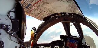 Spectacular footage filmed by the pilot of a U2 spy plane