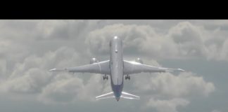 Boeing 787-9 Dreamliner fantastic jet spray take off