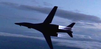 B-1B Lancer Awesome Burner Break After Aerial Refueling