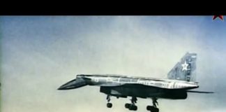 Rare footage of Sukhoi T-4 in-flight