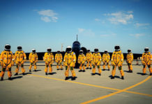 U-2 Pilots pose for an intimidating photo op