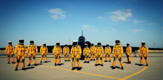 U-2 Pilots pose for an intimidating photo op