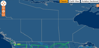 When Boeing traced the 787’s name and their logo over the country
