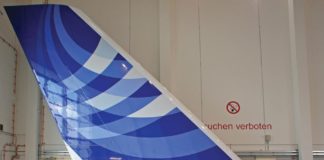 The size of an Airbus A380’s tail