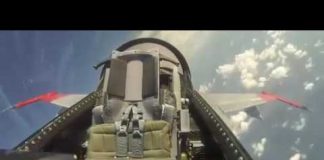 Unmanned F-16 in cockpit in flight video