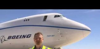 The brakes on a Boeing 747-8 glow red hot after a rejected takeoff test