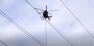 Trimming Trees Next To Power Lines With a Helicopter!