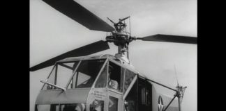 The first public film (1942) of the US Army’s first helicopter, the Sikorsky XR-4