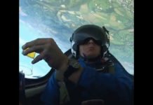 Pilot finds creative way to drink