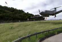 PC-12 Low Landing at St. Barts Airport PC-12 Low Landing at St. Barts Airport
