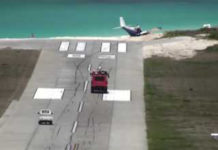 St. Barts Runway Overrun! He didn’t waste any time to get to the beach. St. Barts Runway Overrun