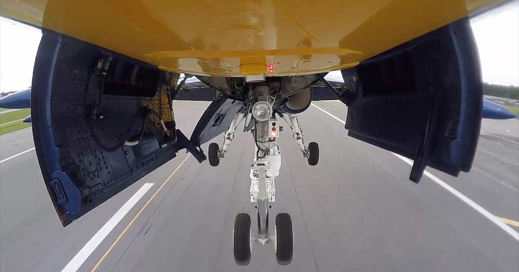 US Navy Blue Angels Take Off From a Different Perspective