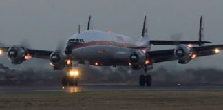 Super Constellation ‘Connie’ Spitting Flames During Takeoff!