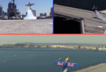 Red Bull Edge 540 Take Off From USS Midway