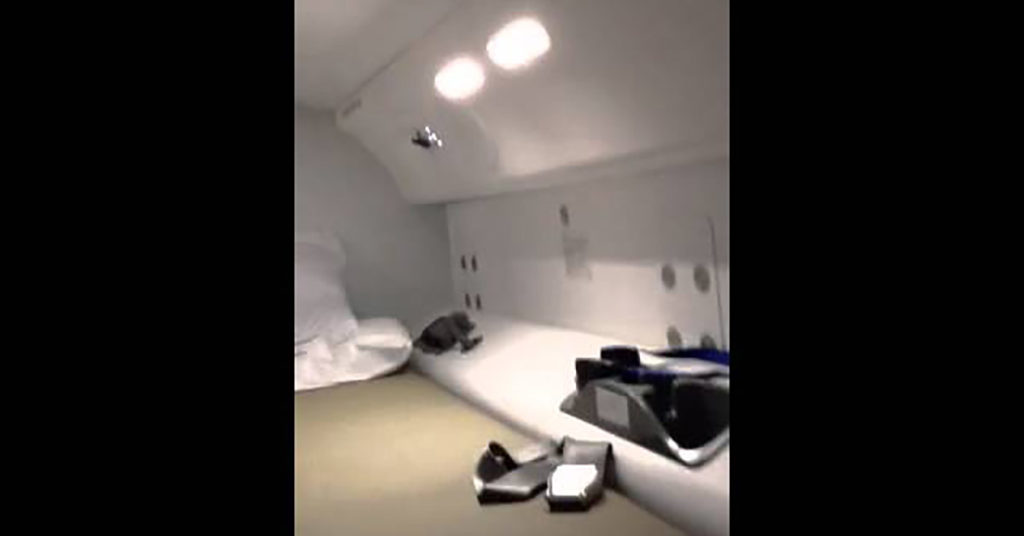 pilot rest area in a Boeing 787 Dreamliner