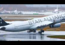 Airbus A340 + no flaps = one heck of a long roll out! Airbus A340 + no flaps